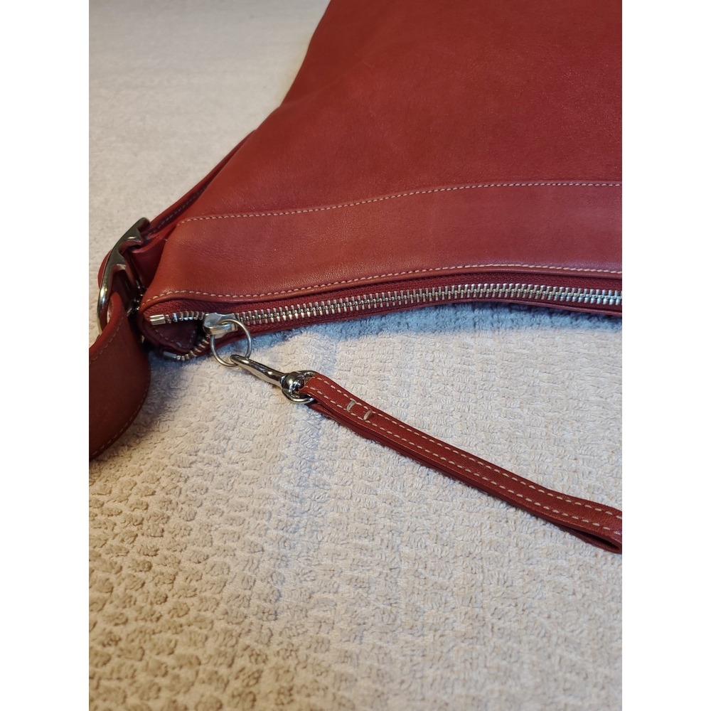 Coach Legacy Hobo Crossbody Bag Vtg 9177 Red Oxblood Duffle W/ Tassel* - Picture 10 of 16
